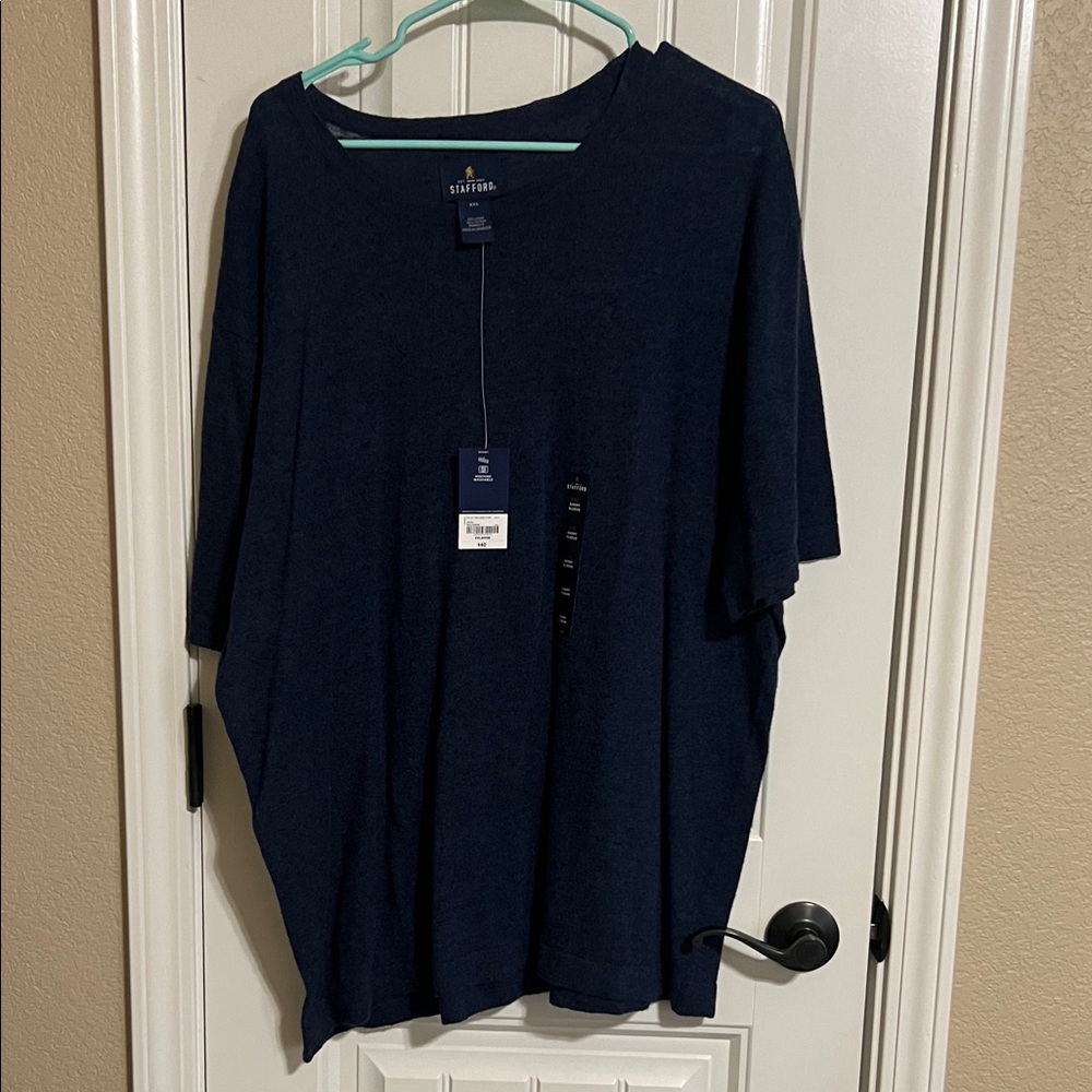 Stafford Men's Navy Blue Shirt